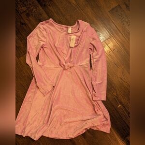 Justice Lavender Velvet Ribbed Dress